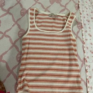Striped Camisole in Cream and Orange